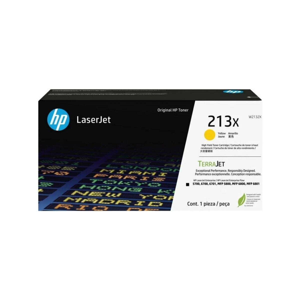 Картридж HP W2132X (№213X) Yellow для HP LJ Enterprise 5700/6700/6701/MFP 5800/MFP 6800/MFP 6801