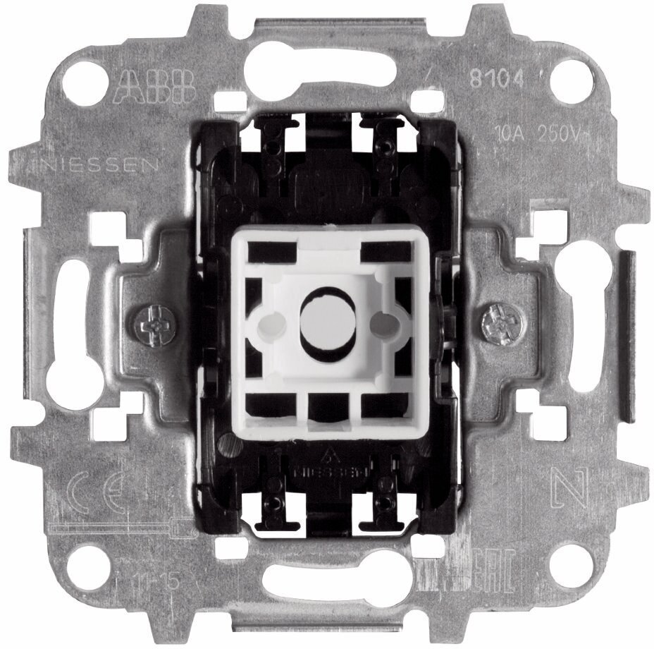 Выключатель 1-клавишный ABB Sky 2CLA810100A1001