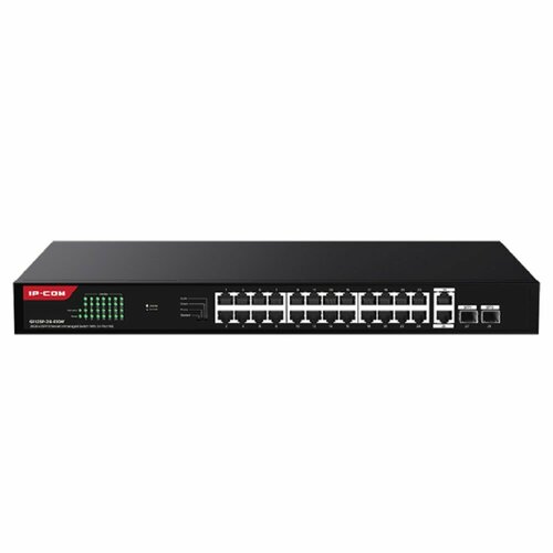 IPCOM Сетевое оборудование IP-COM G1128P-24-410W Неуправляемый гигабитный PoE коммутатор Ethernet 26GE2SFP с 24 портами PoE 32111₽