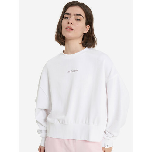фото Свитшот kappa logo women's knitted jumpers w/o zip, размер 42/44, , белый