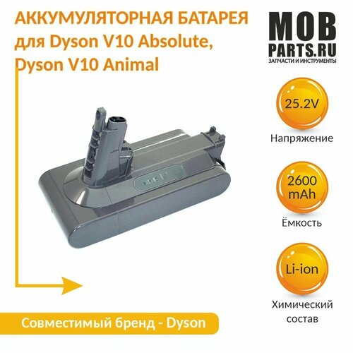Аккумулятор для Dyson V10 Absolute Dyson V10 Animal Li-ion 26Ah 252V 8325₽