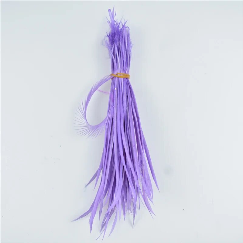Натуральные окрашенные гусиные перья WyFeay 5-7 дюймов Фиолетовый, 10 Pcs, Light Purple