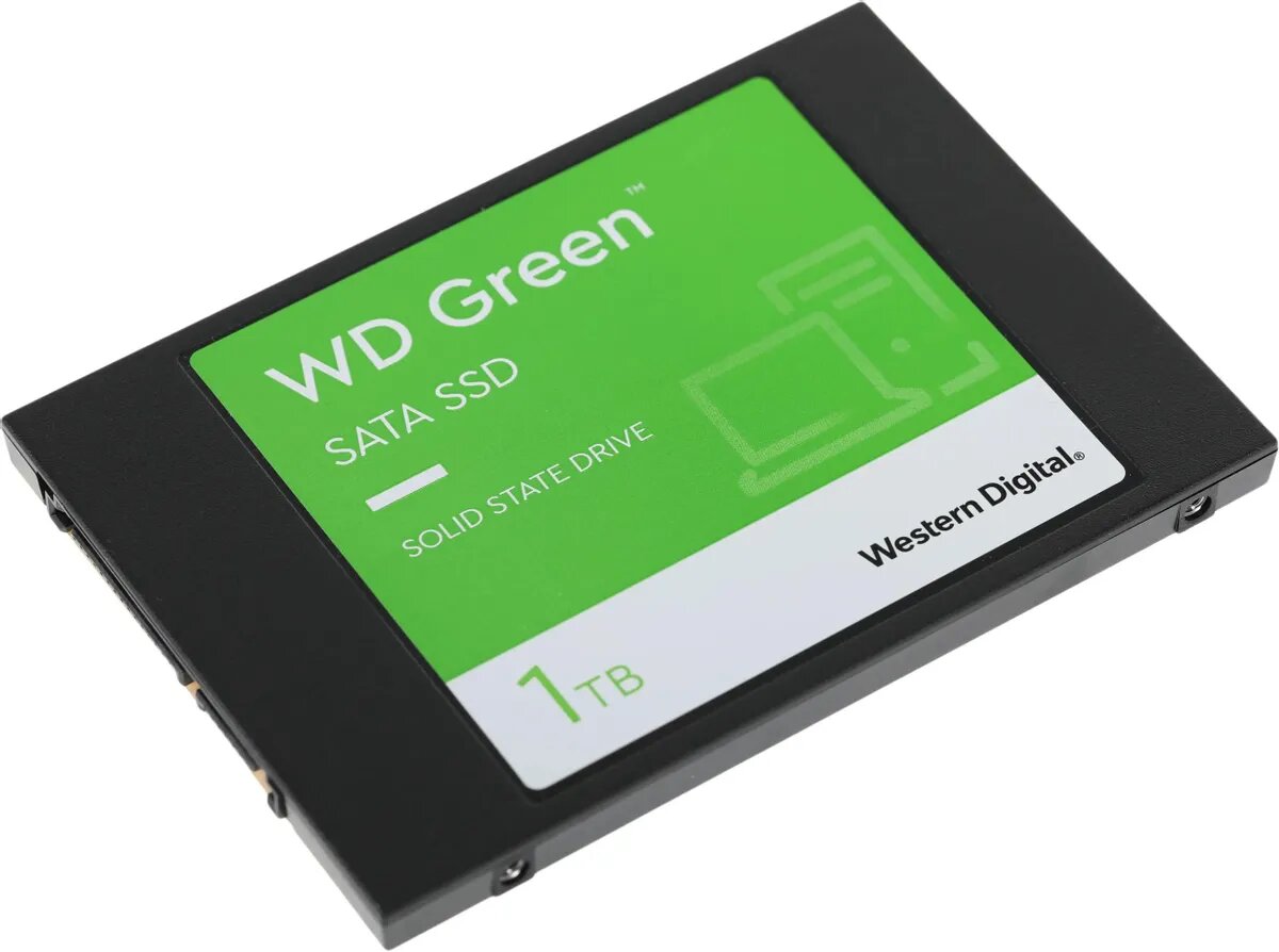 Твердотельный накопитель Western Digital Green WDS100T3G0A, 1TB, 2.5", 545/385MB/s — фото 1