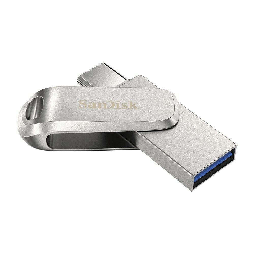 USB накопитель SanDisk 128GB Ultra Dual Drive Luxe Silver(SDDDC4-128G-G46)