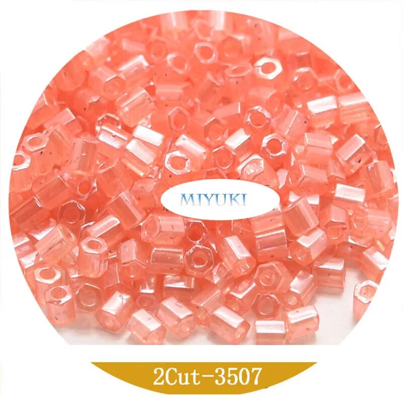 Miyuki стеклянные бусины 2 cut 11/0 15 цветов 10g, 2CUT-3507