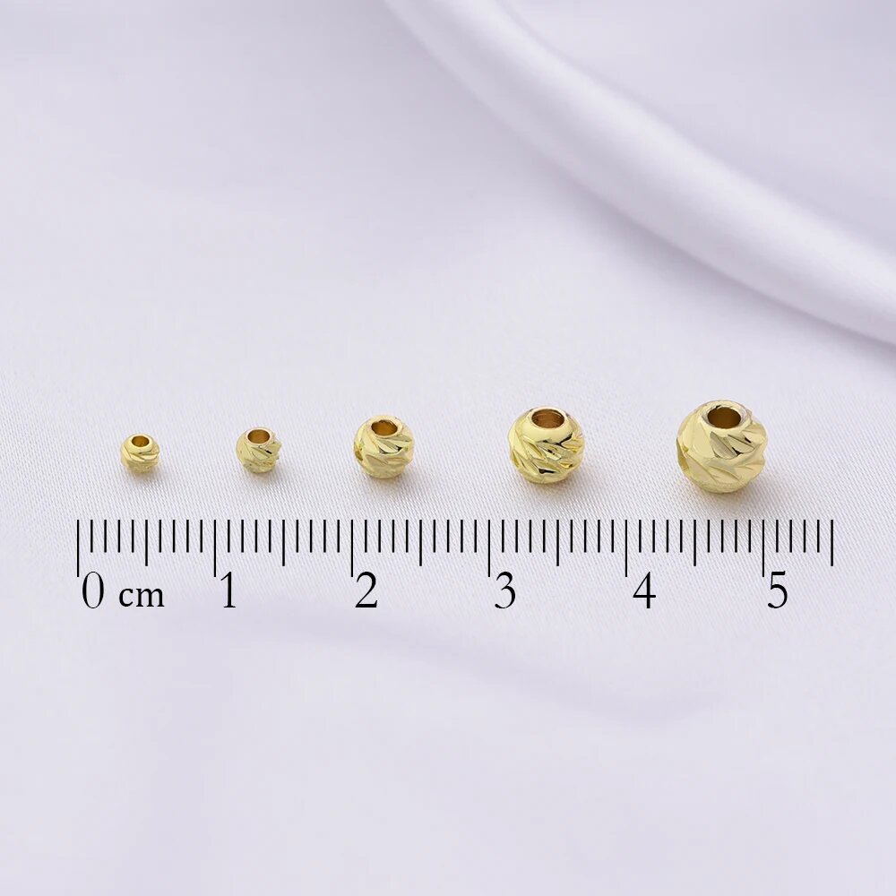 Золотые бусины-разделители 2.5 мм, 14K Gold, 100шт