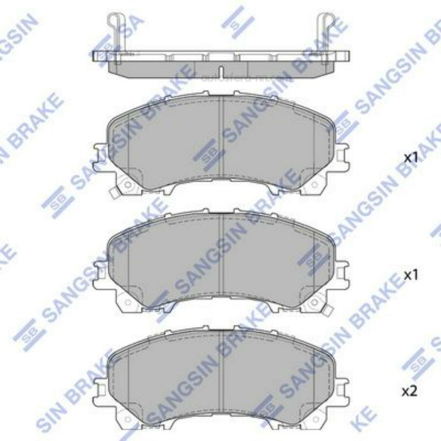 SANGSIN BRAKE SP1714SD Колодки тормозные дисковые передние INFINITI Q50 14- (SEVERE DUTY) SP1714SD
