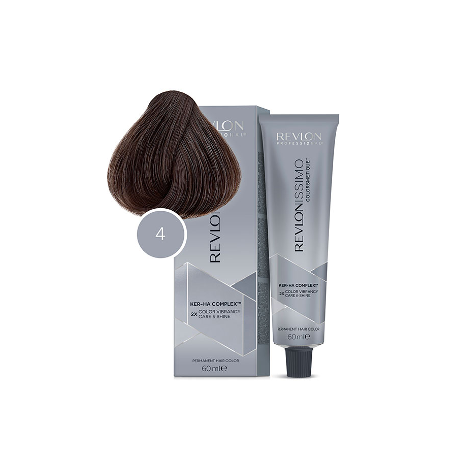Revlon Professional Revlon Revlonissimo Colorsmetique High Coverage 4 - Перманентная краска для седых волос коричневый 60 мл
