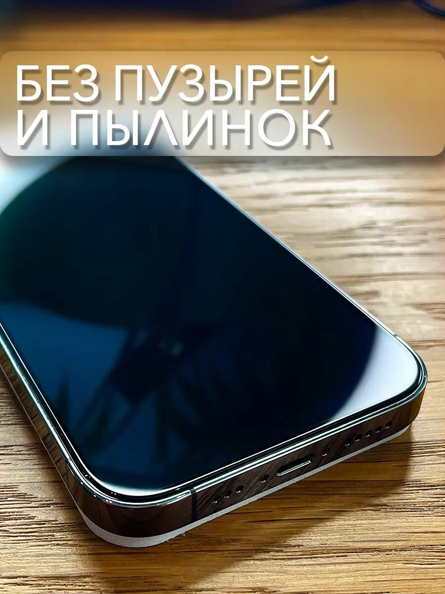 Защитное стекло для iPhone 13, 13 Pro, 14, iPhone 16E, антишпион, противоударное — фото 1