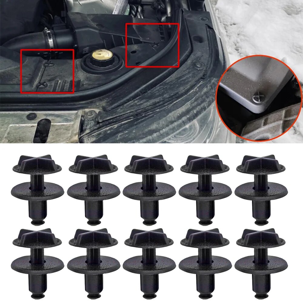 10x для Land Rover Range Rover Evoque I 2011 2012 2013 2014 2015 2016 2017 2018 крышка батарейного отсека обшивка панели крепежные зажимы