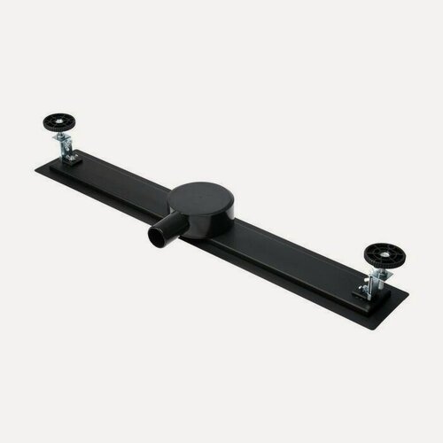 Изображение товара Душевой лоток 80 см (800 мм) трап для душа под плитку, черный матовый, с поворотным сифоном