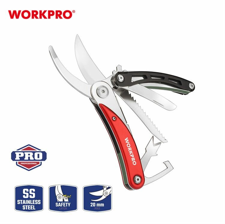 Многофункциональный инструмент WORKPRO WP382005, 4 в 1, садовые ножницы
