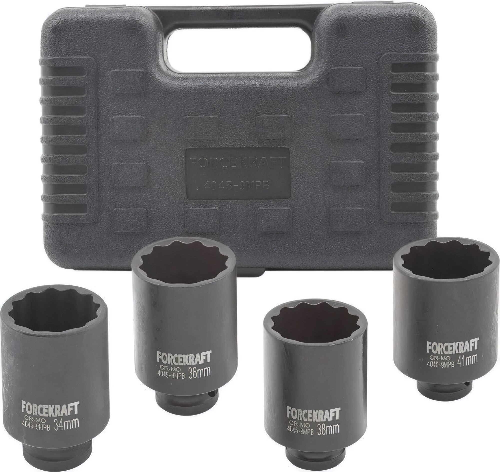 Набор головок ударных глубоких FORCEKRAFT FK-4045-9MPB