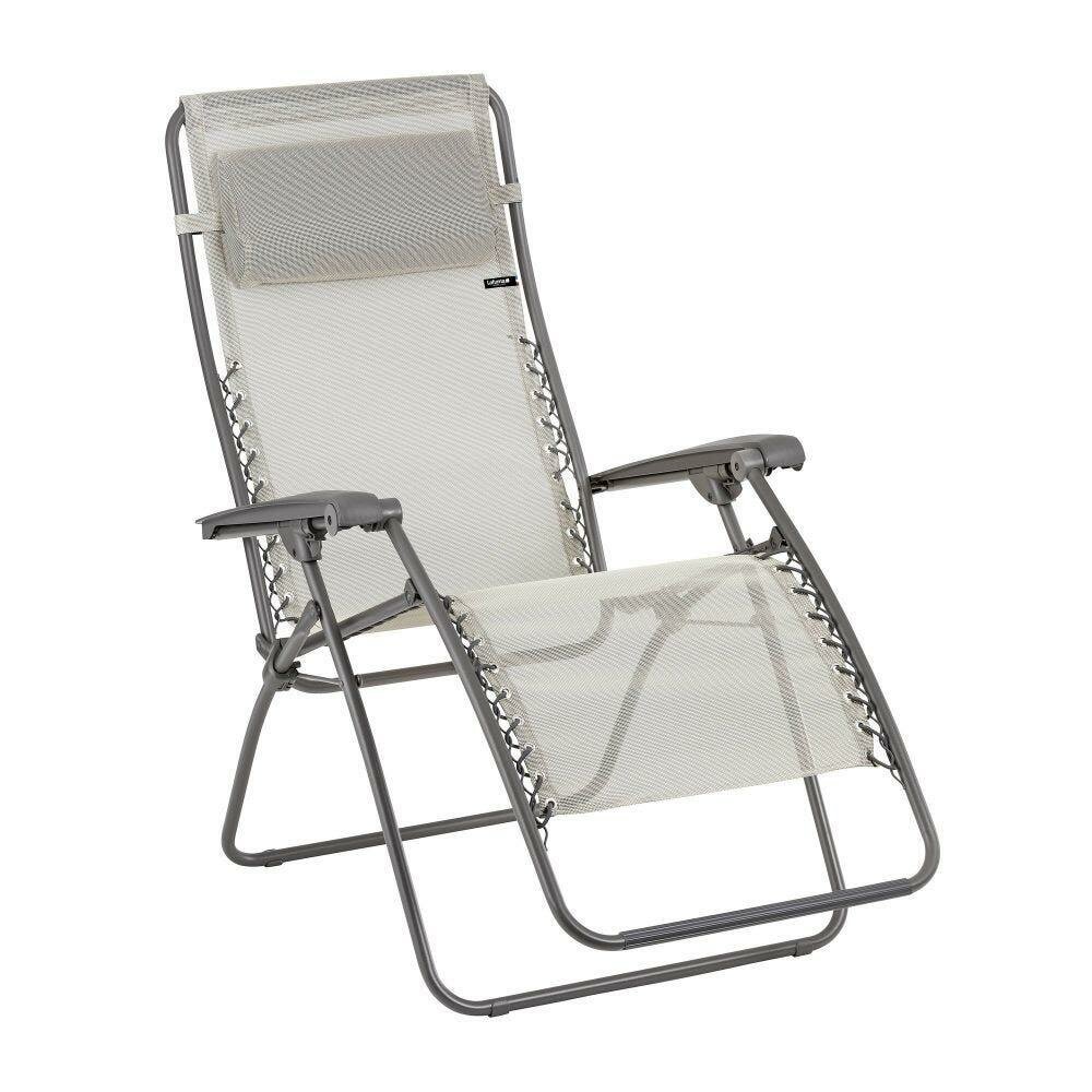 Decathlon Кресло-шезлонг туристическое Zero Gravity Rsxa Batyline Iso, с стальным каркасом, до 140 кг, бежевое
