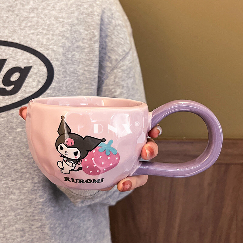 Кружка Sanrio из натуральной керамики, высококачественная, креативный дизайн, чашка для воды, домашний женский сувенир, подарок на день рождения