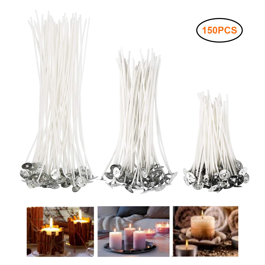 150PCS 9/15/20cm Candle Wick Cotton Thread Round for Wax