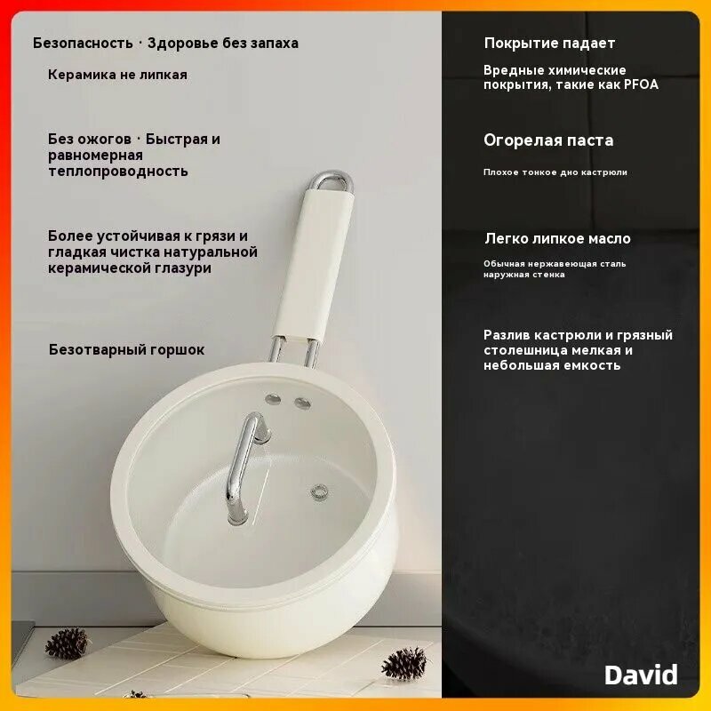 Изображение Xiaomi Кухонный ковш, покрытие Эмалевое, 16 см, 1.3 л