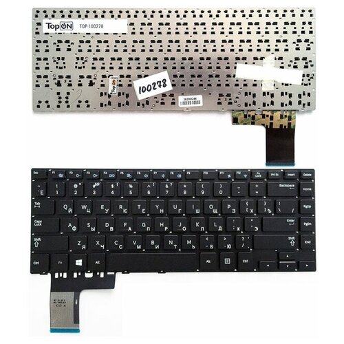 Клавиатура для ноутбука Samsung NP370R4E 470R4E NP470R4E NP450R4V Series Плоский Enter Черная без рамки CNBA5903619 BA5903619 83000₽