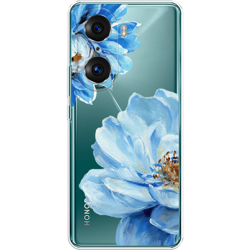 Силиконовый чехол на Honor 60 Pro / Хонор 60 Про Голубые клематисы, прозрачный силиконовый чехол на honor 60 хонор 60 голубые клематисы прозрачный