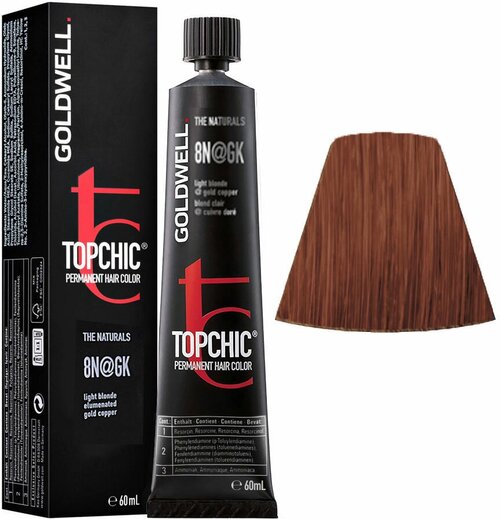 Goldwell Topchic стойкая крем-краска для волос, 8N@KK светлый блонд с интенсивно-медным сиянием(теплая медь)