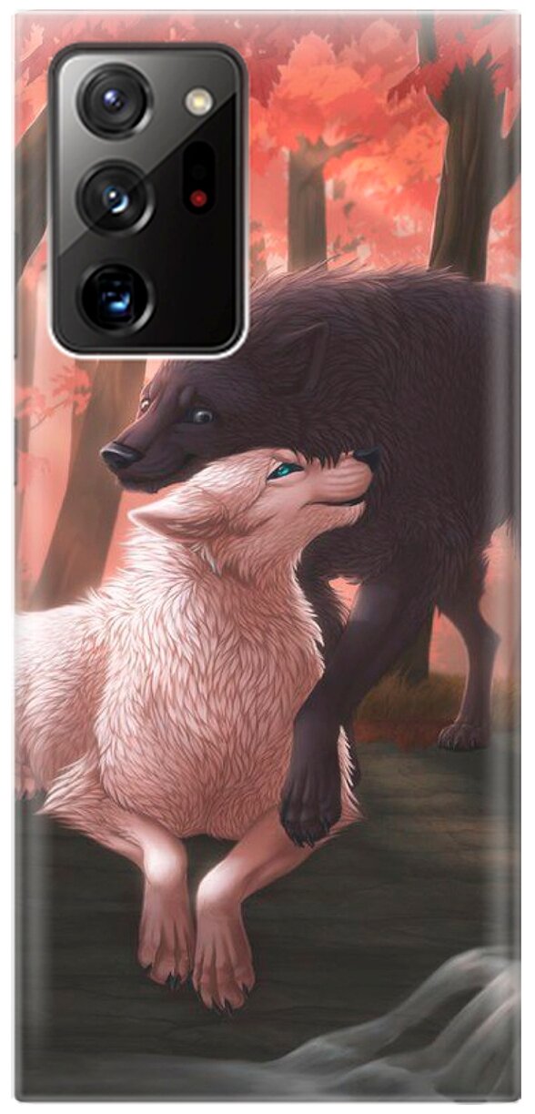 RE: PA Накладка Transparent для Samsung Galaxy Note 20 Ultra с принтом "Влюбленные волки"