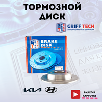 Диск тормозной задний GRIFF TECH Hyundai Elantra 2011-/ Creta 2WD/KIA Seltos 2WD / Cerato 2018-Хендай Элантра / Крета / КИА Селтос / Серато 584113X300