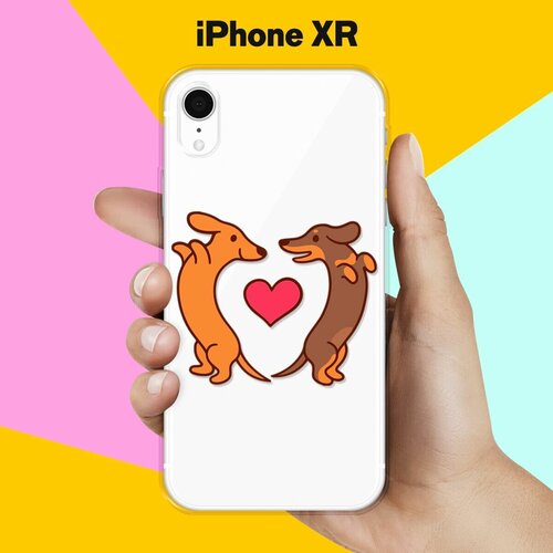 Силиконовый чехол Love Таксы на Apple iPhone Xr силиконовый чехол love таксы на apple iphone se 2020