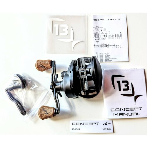 Катушка 13 Fishing Concept A3 casting reel - 5.5:1 gear ratio LH - 3 size CA3-5.5-LH 1 8m telescopic spinning rod fishing reel combo full fishing set high quality carp fishing tackle gear hooks lure kit pesca