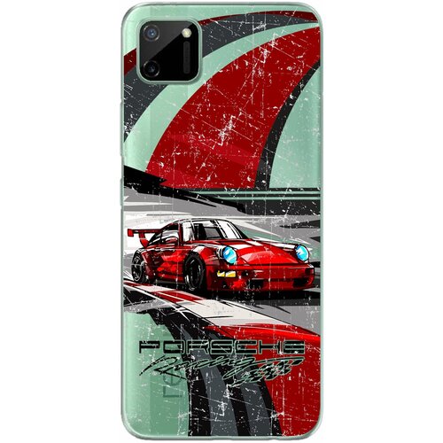 Силиконовый чехол Mcover для Realme C11 с рисунком Автомобиль Porsche 911 силиконовый чехол mcover для samsung galaxy a12 с рисунком автомобиль porsche 911