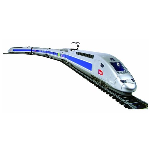 железная дорога mehano стартовый набор двухэтажного tgv ouigo Mehano Стартовый набор TGV POS, T103, H0 (1:87), серебристый