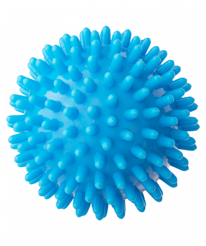 Мяч массажный GB-601 8 см, синий, BaseFit