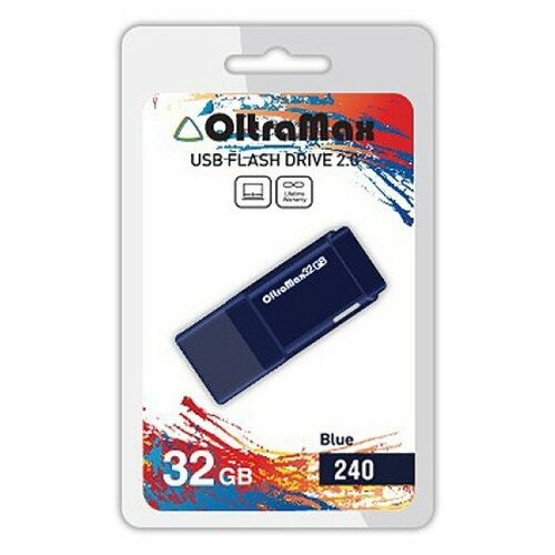 Флеш-накопитель 32Gb OltraMax 240, USB 2.0, пластик, синий