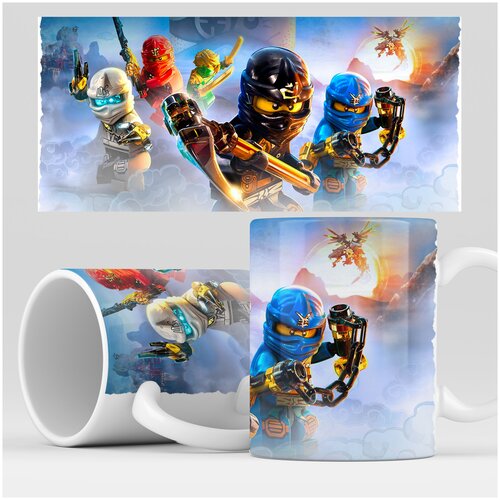 Кружка RocketCup с принтом Лего Ниндзяго Lego Ninjago Кружка Лего Детская кружка с рисунком кружка лего