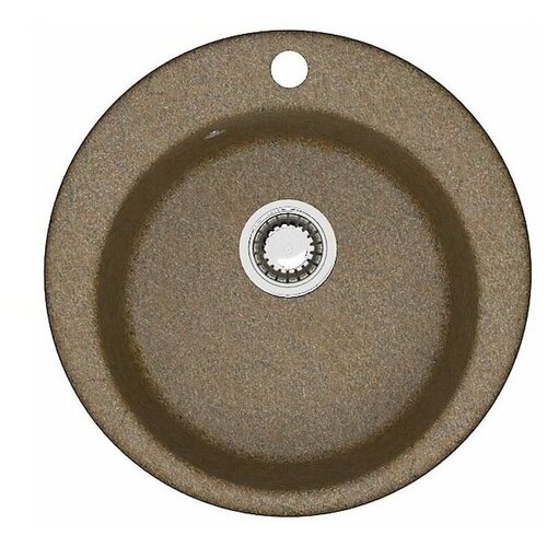 Мойка для кухни из камня ZEIN 30/Q9, d = 475 мм, круглая, перелив, цвет терракот