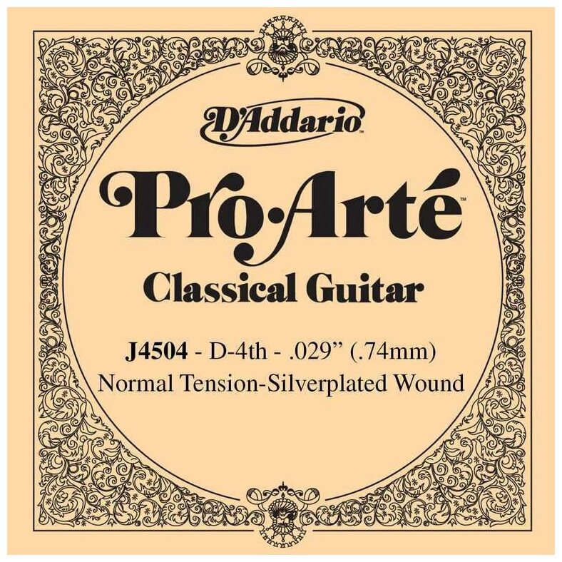 Струна одиночная для классической гитары D'ADDARIO J4504