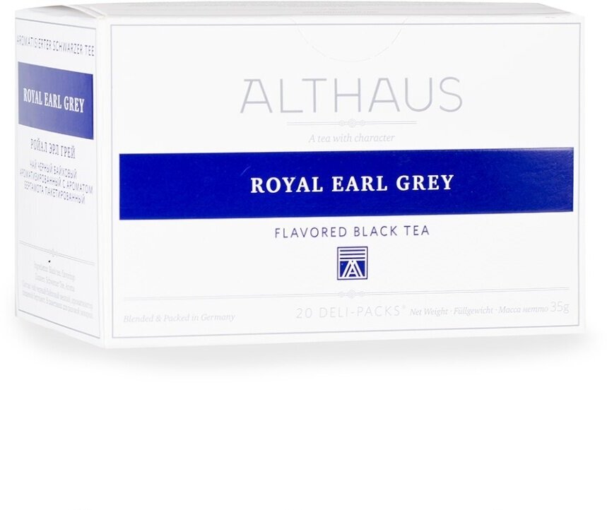 Чай черный Althaus Royal Earl Grey в пакетиках, 20х1,75 г - фото №2