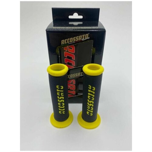 Accossato Комплект грипс для руля (Желтые) motorbike accessories motorcycle handlebar 7 8 22 24mm atv grips racing motocross bar gel rubber universal simple installation