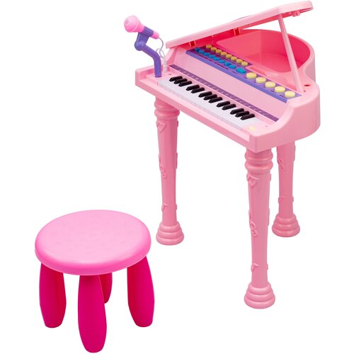 фото Детское пианино со стульчиком (2669-3205a) розовое, 32 клавиши brightkid