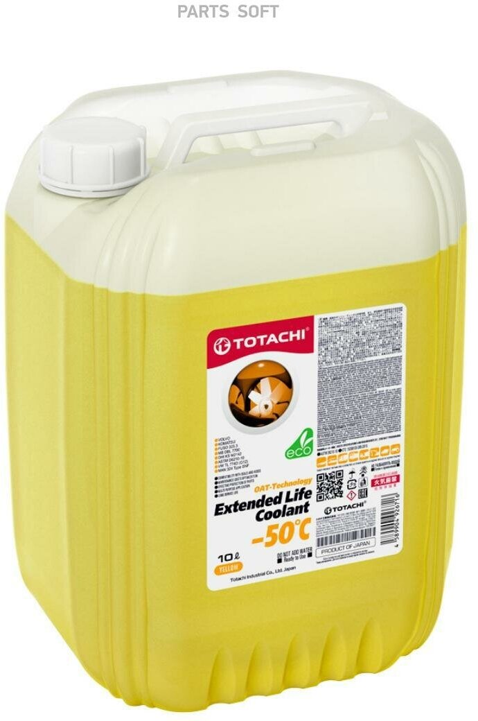 Жидкость охлаждающая низкозамерзающая totachi extended life coolant -50c 10л
