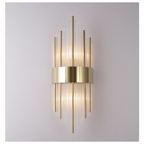 Светильник настенный бра ElegantLight MD.7013 BRASS/латунь D180/H450/2/E14/40W