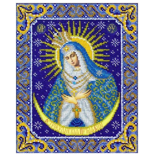 паутинка набор для вышивания бисером пресвятая богородица вифлеемская 25 х 19 5 см б1017 разноцветный Паутинка набор для вышивания бисером Пресвятая Богородица Остробрамская, Б-1090, разноцветный, 1 шт., 20 х 25 см