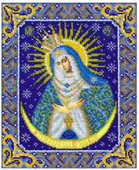 Паутинка Набор для вышивания бисером Пресвятая Богородица Остробрамская 20 х 25 см (Б1090)