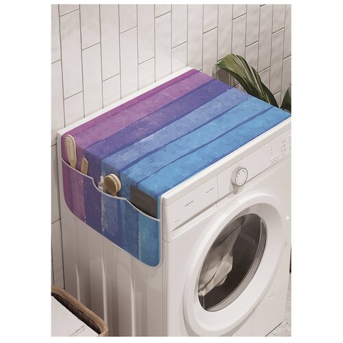 фото Органайзер для хранения "красочные оттенки радуги" на стиральную машину, 45x120 см ambesonne
