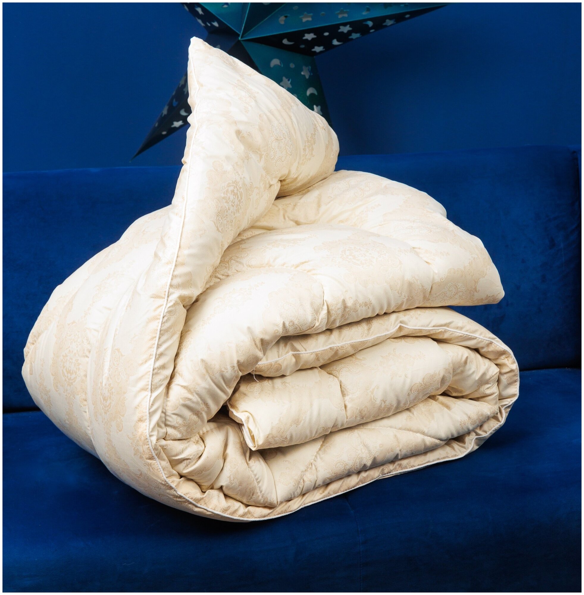 Одеяло ЭН-ТЕКС Кашемир теплое, 175 х 210 см, бежевый - фотография № 6