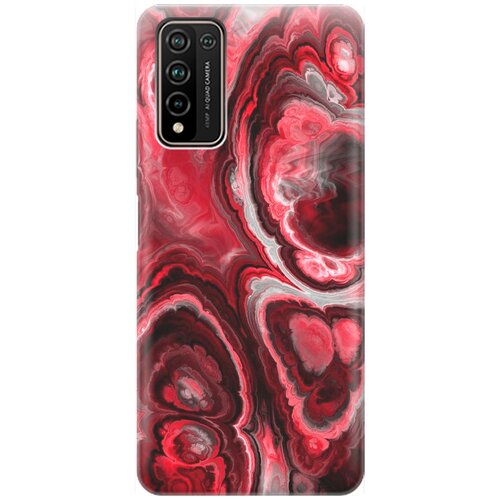 фото Ультратонкий силиконовый чехол-накладка для honor 10x lite с принтом "гранатовые краски" gosso