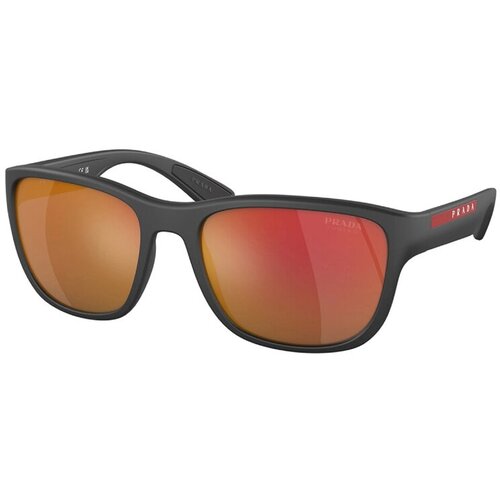 Солнцезащитные очки Prada, черный, оранжевый