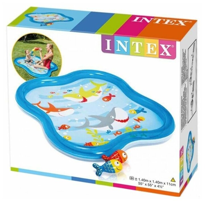 Детский бассейн "Рыбки" Intex 57126 140x140x11 - фотография № 4