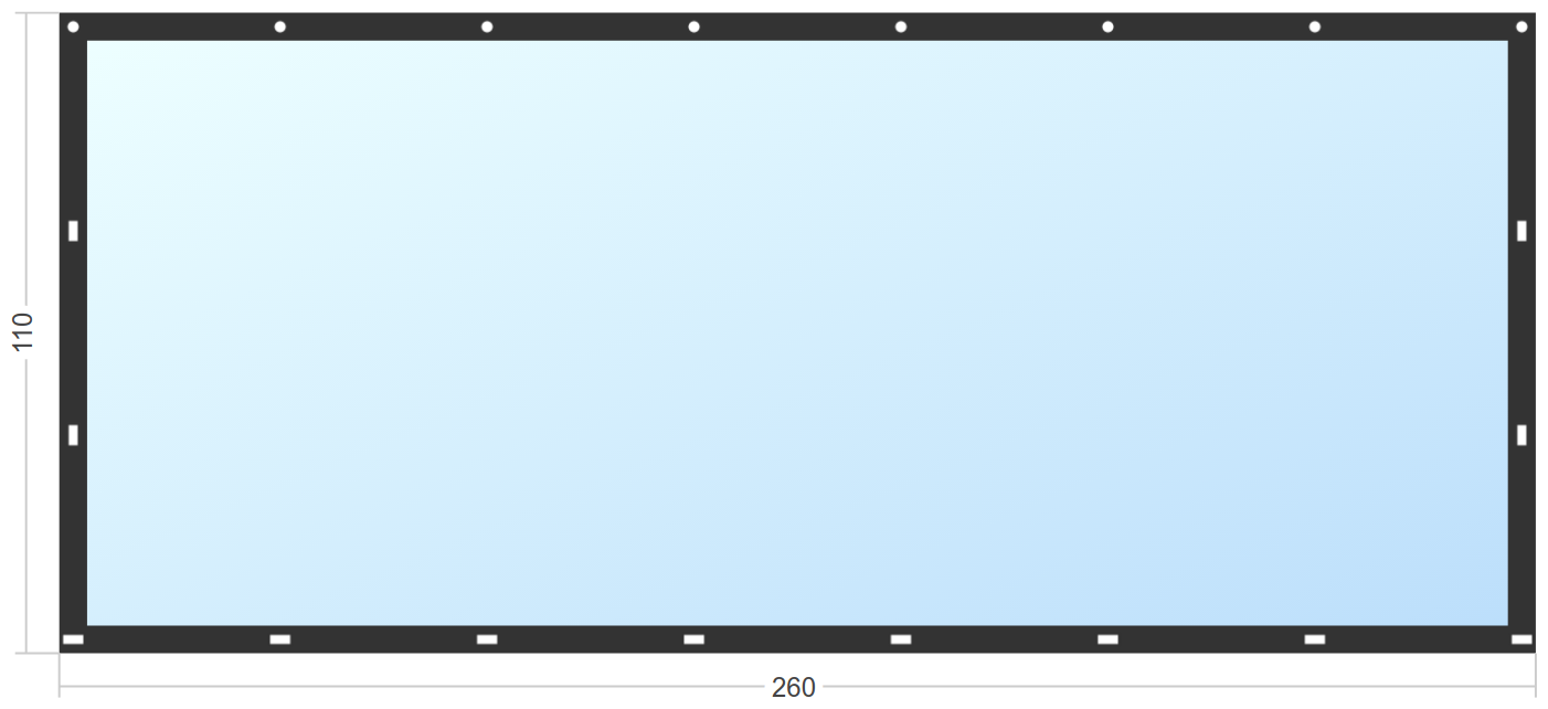 Мягкое окно Софтокна 260х110 см съемное, Скоба-ремешок, Прозрачная пленка 0,7мм, Черная окантовка, Комплект для установки - фотография № 3