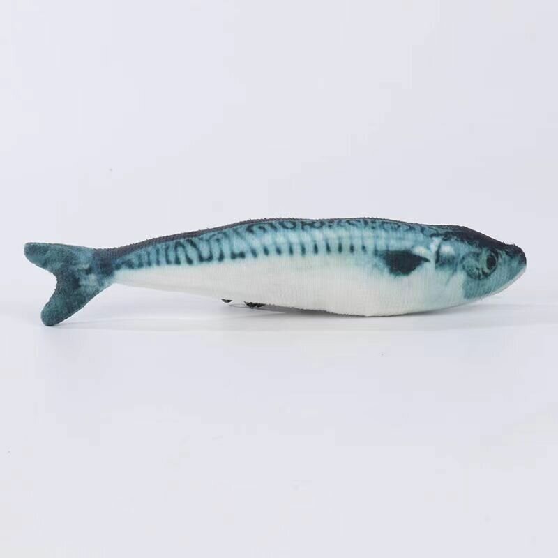 Рыбка Макрель ZooWell игрушка мягкая антистресс развлечение для кошек с кошачьей мятой Рыба 20см