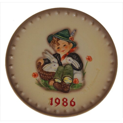 "Hummel", декоративная тарелка. Фарфор, роспись. Гебель, Германия, 1986 год